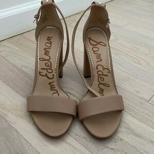 Sam Edelman block heel beige sandal